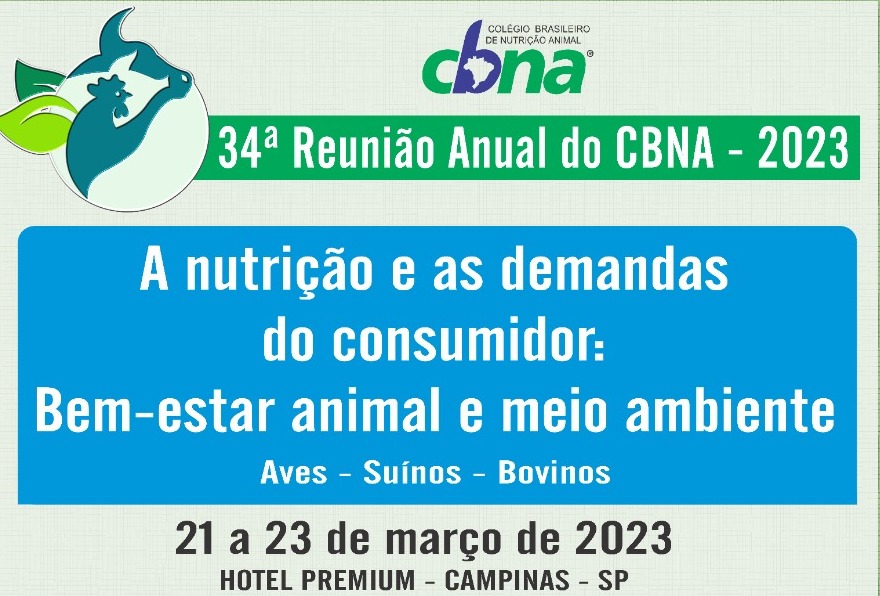 CBNA prorroga prazo de inscrição com desconto para participação na 34ª Reunião Anual - Aves, Suínos e Bovinos 